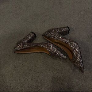 Glitter block heels